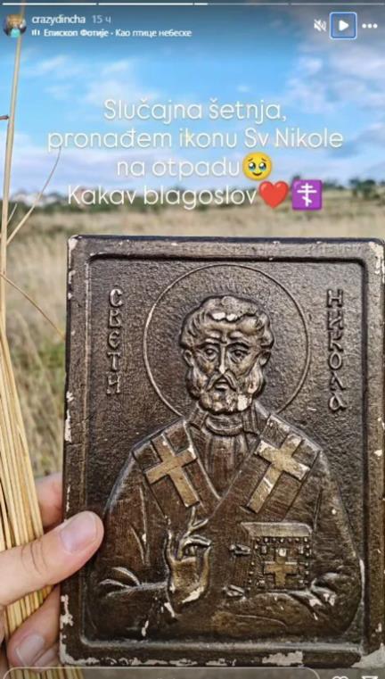 Milan Dinčić Dinča na otpadu pronašao ikonu