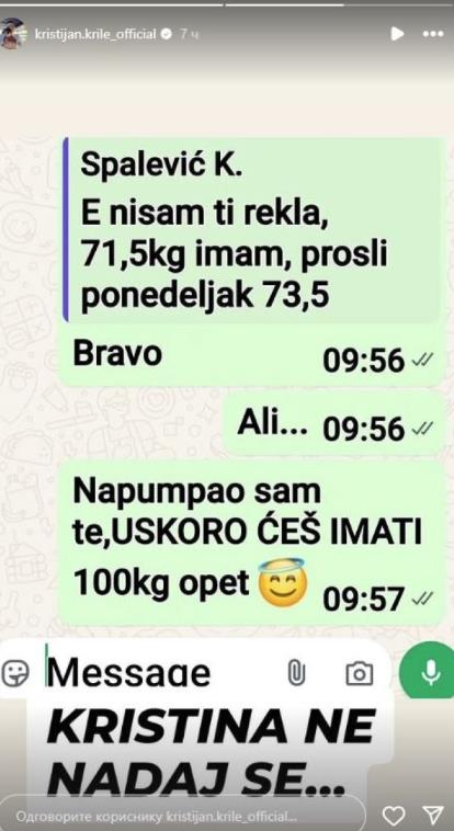 Kristijan Spalević saopštio da je Kristina Spalević trudna
