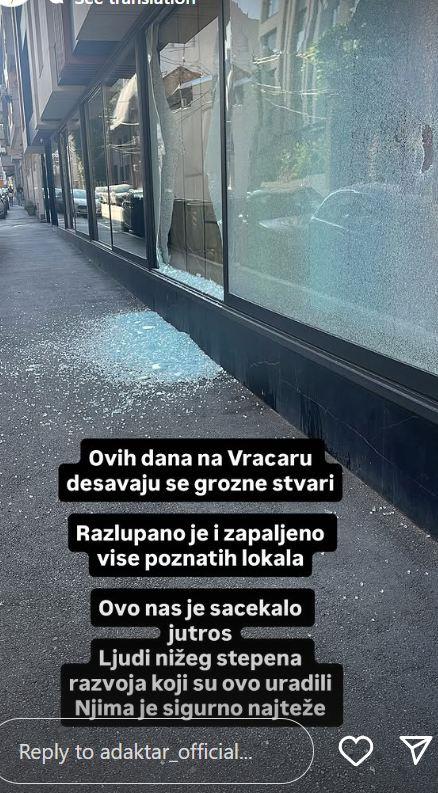 Adam Adaktar, uništen lokal