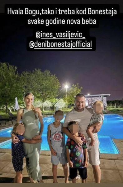 Deni Boneštaj sa porodicom