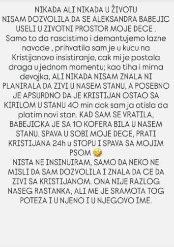KRISTINA SE OGLASILA I OTKRILA DA LI JU JE KRISTIJAN PREVARIO S RIJALITI UČESNICOM! Napravila haos ovim rečima: Preti mi! Poslala mi je poruku i rekla mi je...