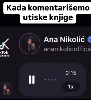Ana Nikolić se oglasila