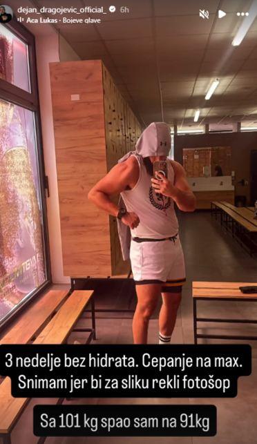 ZA 3 NEDELJE SMRŠAO 10 KILOGRAMA: Dejan Dragojević pokazao rezultate - sa 101 KG pao na 91 KF! Otkrio šta je izbacio iz ishrane (FOTO)