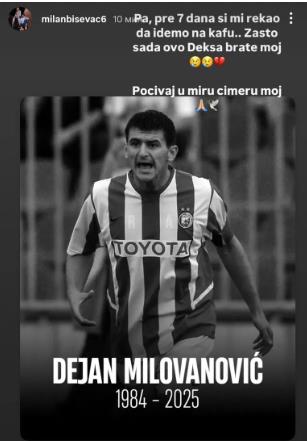 Milan Biševac se oprostio od Dejana Milovanovića