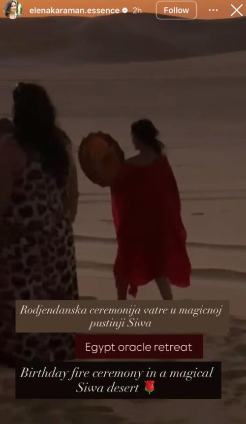 Elena Karić Karaman u ceremoniji vatre