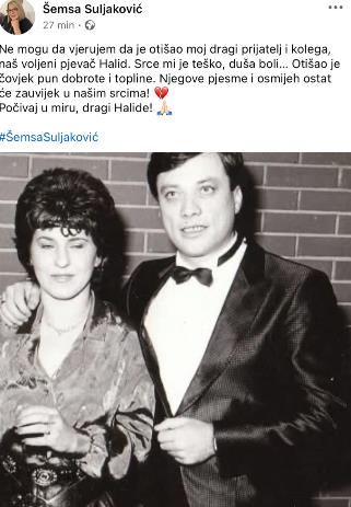 Šemsa Suljaković i Halid Bešlić poziraju