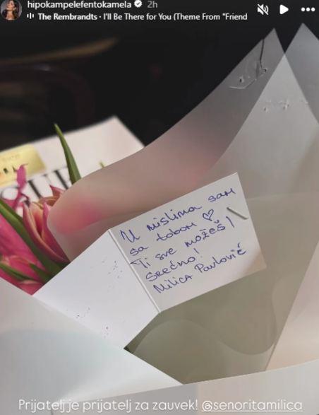 Dragana Mićanović dobila poklon od Milice Pavlović