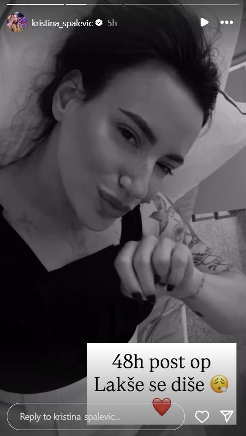 Kristina Spalević nakon operacije