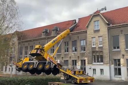 Holandija krov zgrade kran