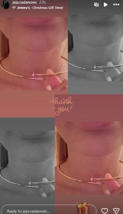 Jelena Radanović idobila ogrlicu od Slobe Radanovića