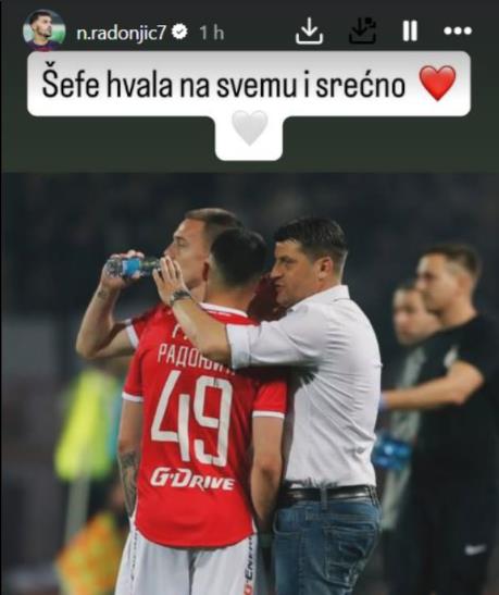 Nemanja Radonjić poruka Vladan Milojević