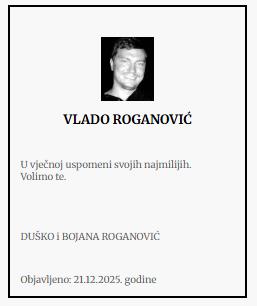 Vladimir Roganović, čitulja