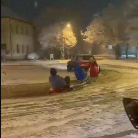 sneg sankanje snežne čarolije