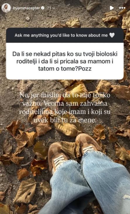 Ema Cepter o bioloskim roditeljima