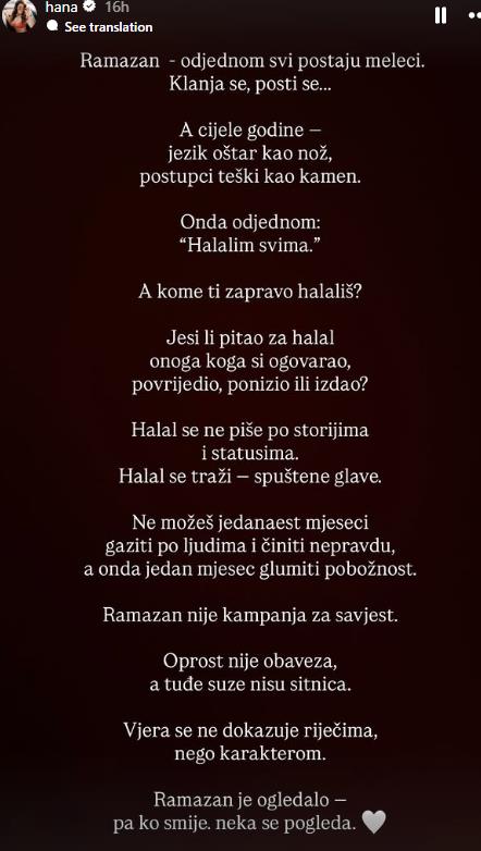 Bosanksa Voditeljka šokirala pratioce povodm meseca Ramazana