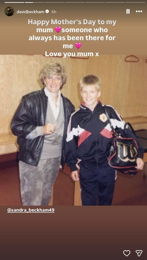 Dejvid Bekam u detinjstvu s majkom