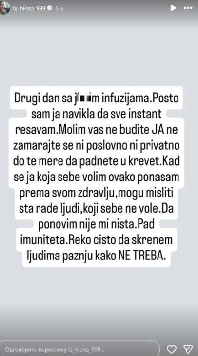 Dunja Ilić se oglasila