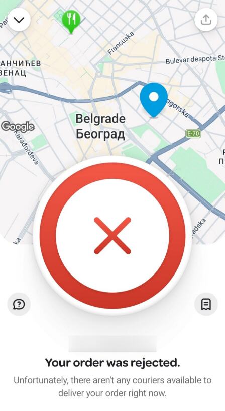 Otkazana Wolt poružbina