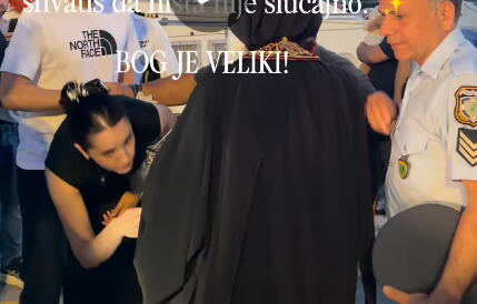 Influenserka Dunja celiva pojas Presvete Bogorodice