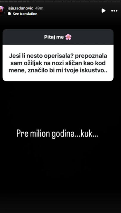 Jelena Radanović operisala kuk