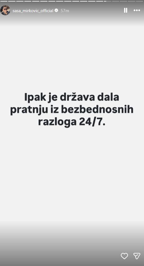Saša Mirković se oglasio