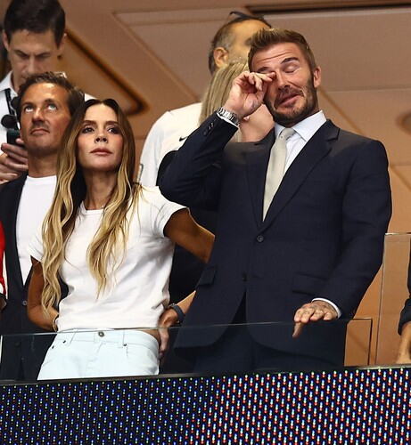 Viktorija Bekam i Dejvid Bekam na polufinalu Svetskog prvenstva u fudbalu 2026