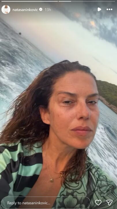 Nataša Ninković bez šminke na moru.PNG