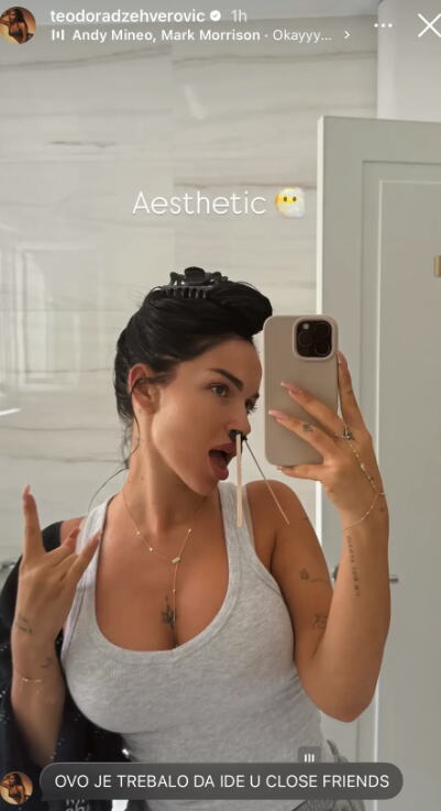 Teodora Džehverović slučajno objavila fotku