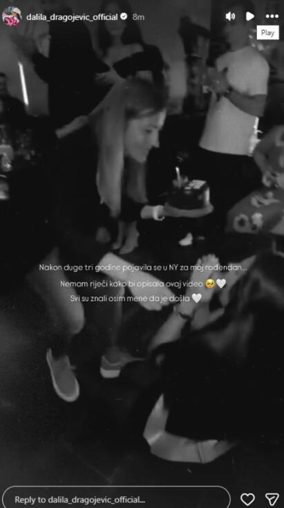 Dalila Dragojević doživela iznenađenje za rođendan