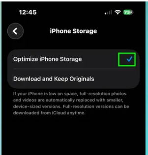 iphone storage