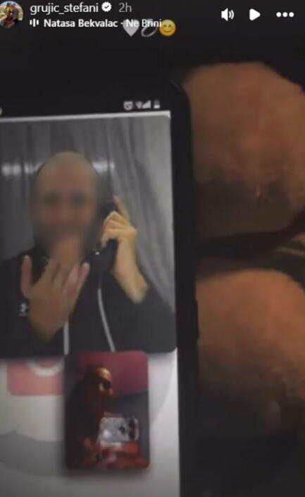 Stefani priča sa uhapšenim verenikom