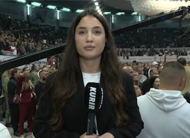 Olga Tomić u hali sportova na Novom Beogradu