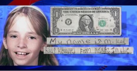 Novčanica sa porukom o nestanku Mihaele Bigz