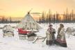 stock-photo-yamal-russia-february-women-of-nenets-nationality-stay-near-their-yurts-and-sled-608519183.jpg