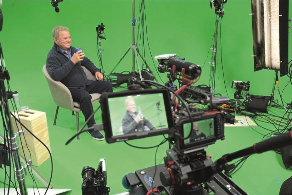 Vilijam Šatner tokom snimanja emisije