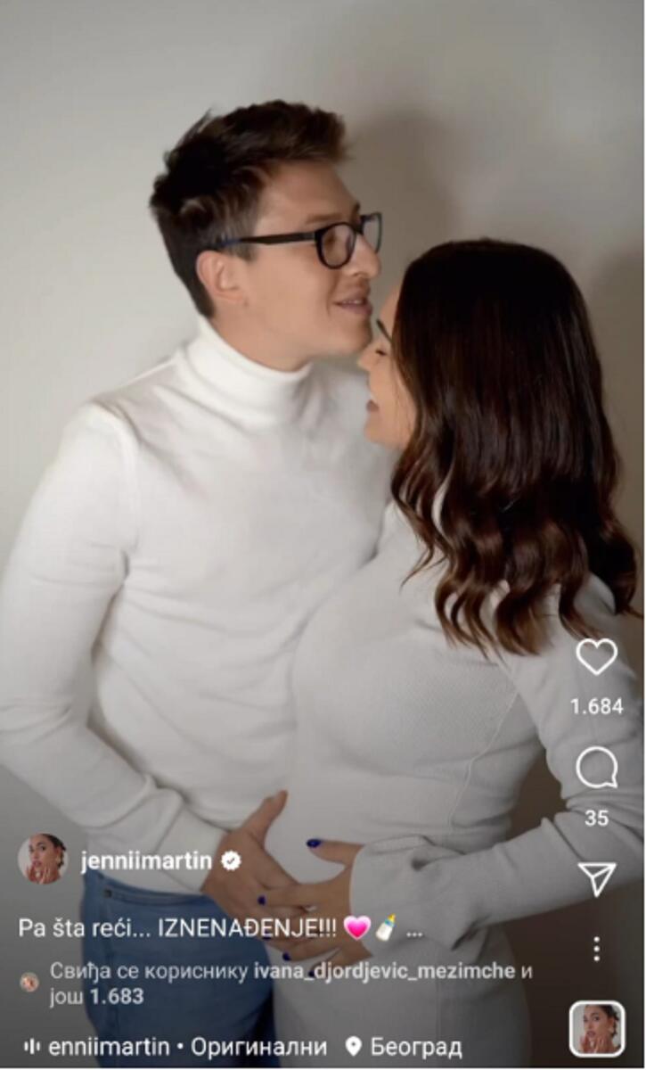 Dženi Martin udata je za glumca Uroša Jovčića