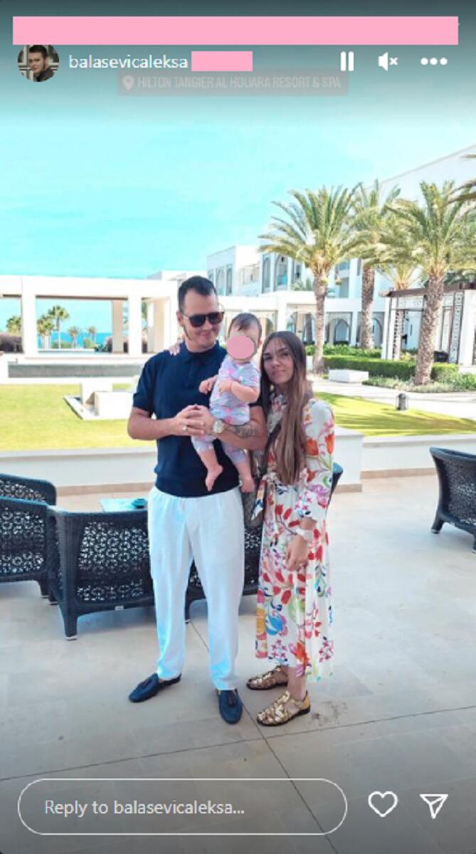 Aleksa Balašević sa suprugom Nikolinom i ćerkom Verom