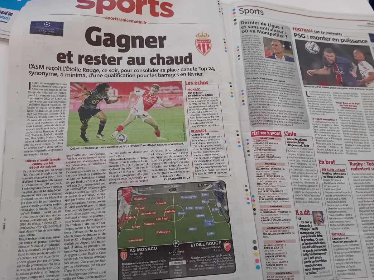 Medije u Francuskoj baš briga za meč Monaka i Crvene zvezde