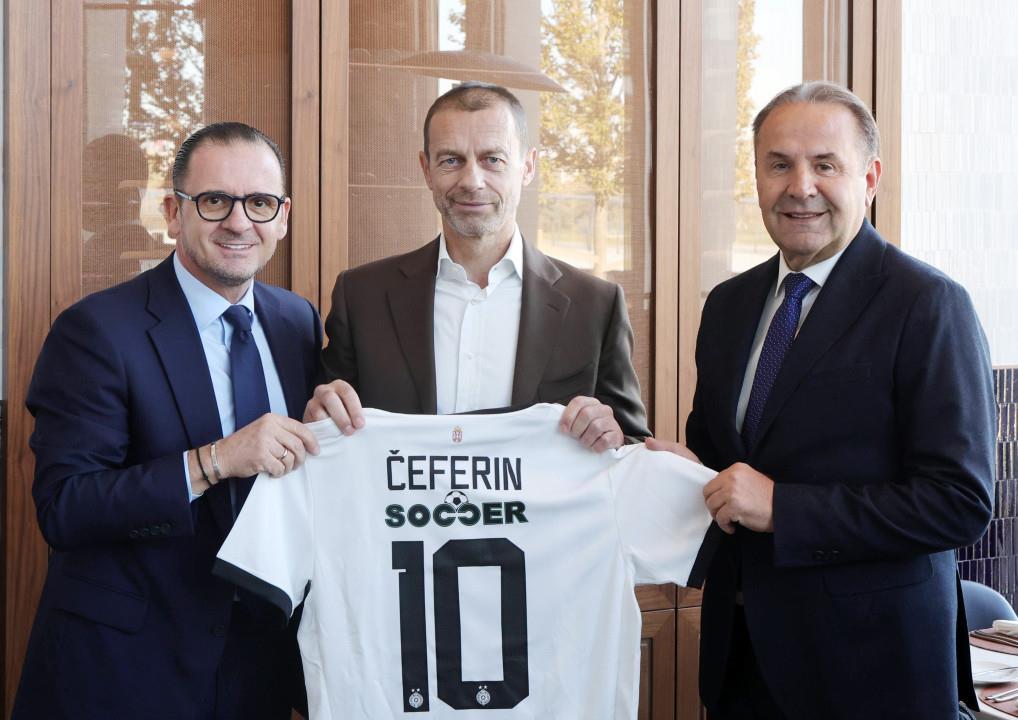 Predsednik UEFA na sastanku sa Ljajićem i Mijatovićem