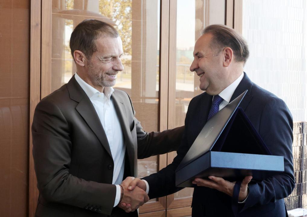 Predsednik UEFA na sastanku sa Ljajićem i Mijatovićem