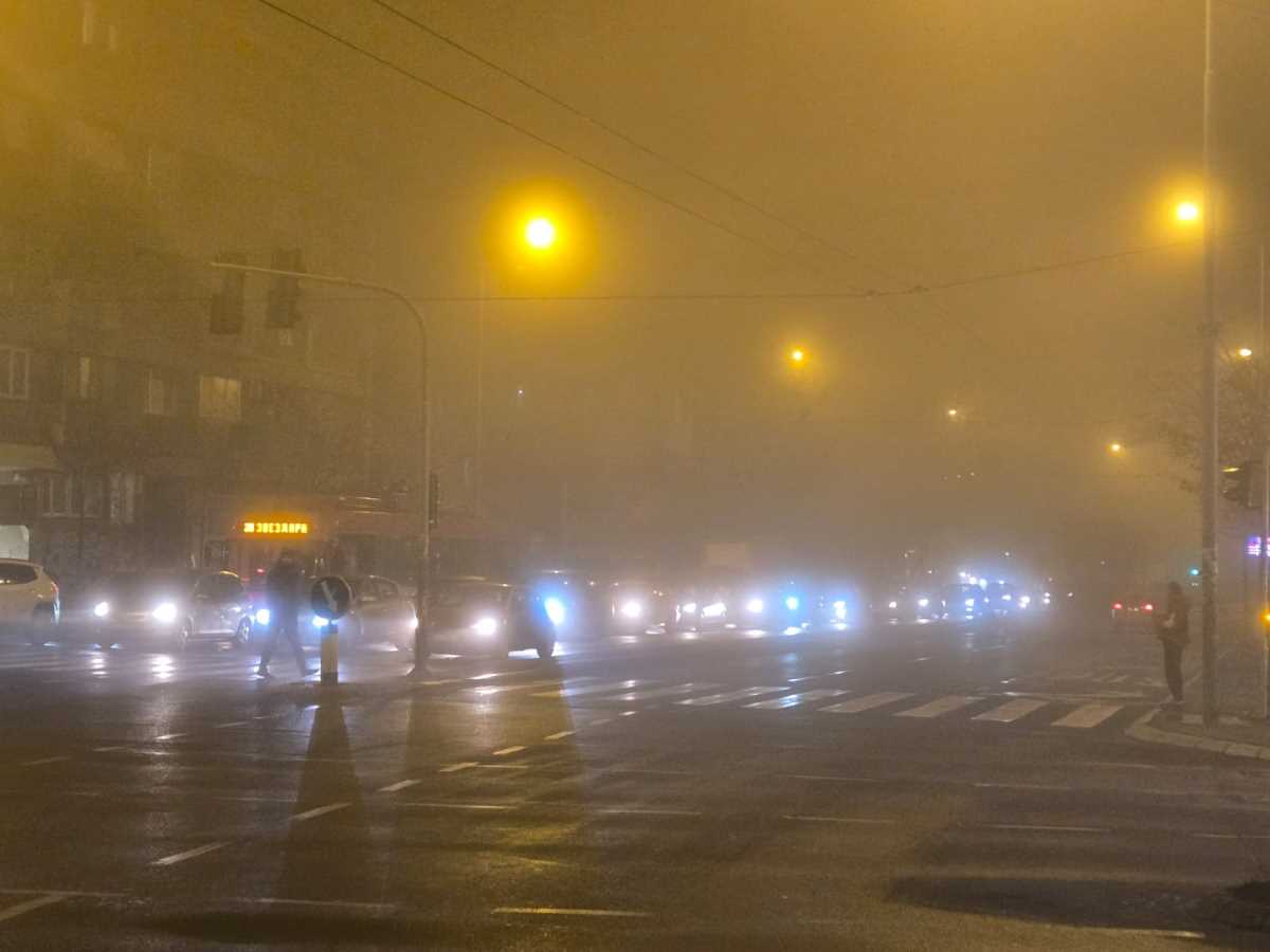 Vozila na putu u magli