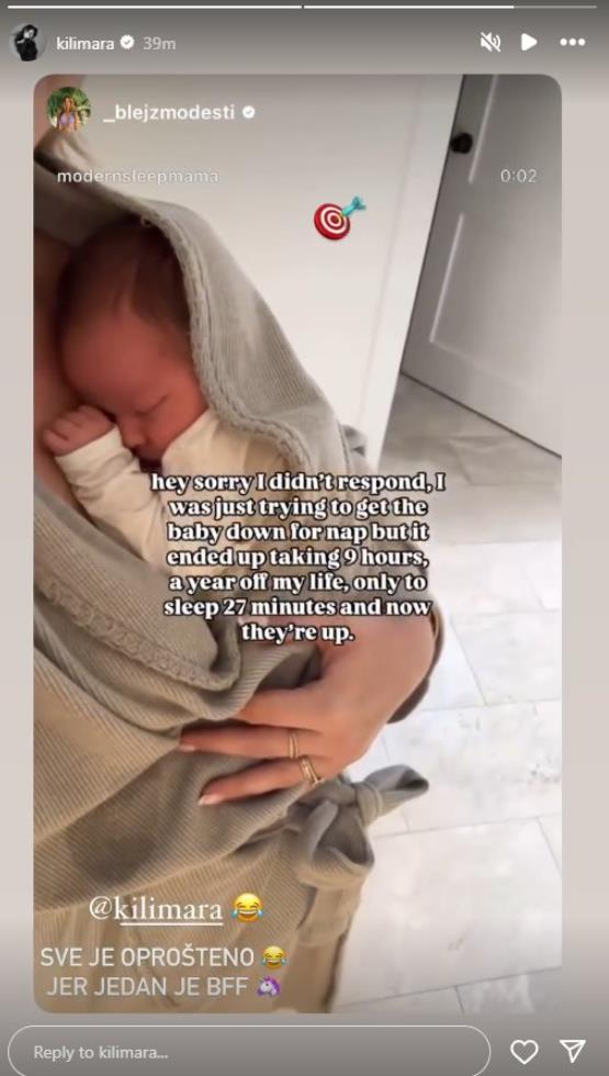 Anđela Jovanović se javno obratila Mariji Kilibardi šaljivom porukom o majčinstvu