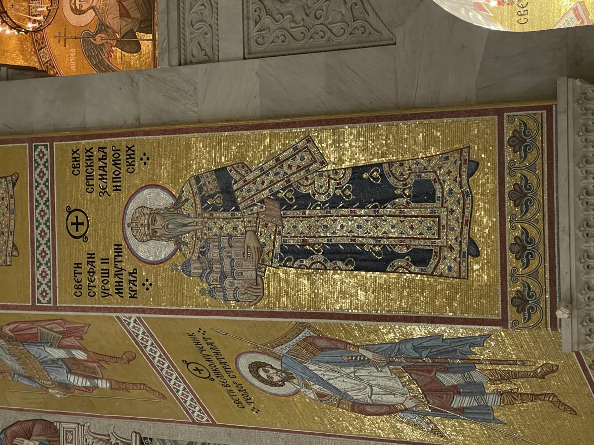 Mozaik kralja Milutina u Hramu Svetog Save u Beogradu