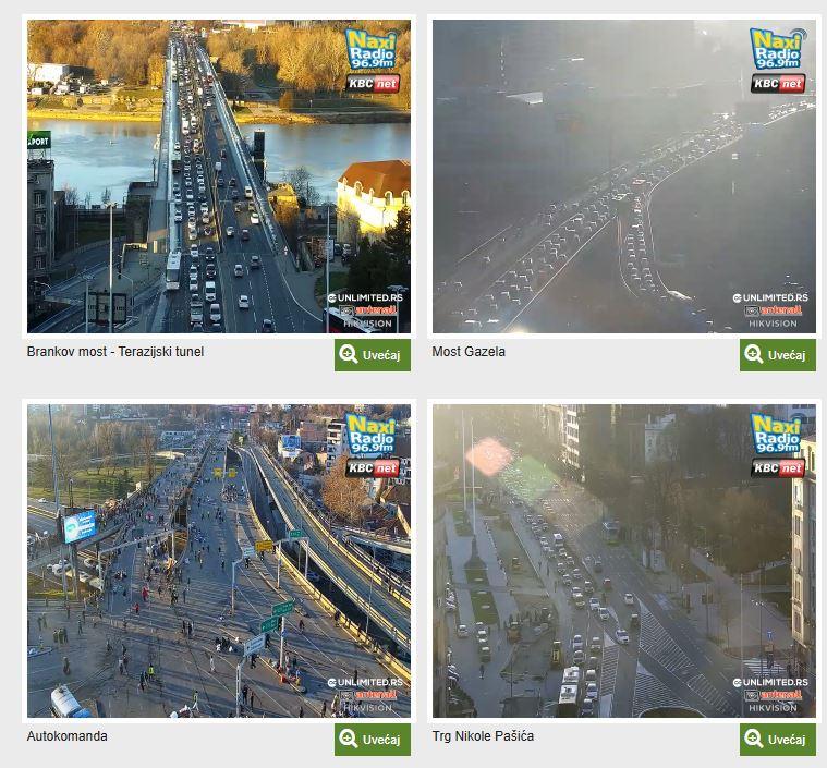 Jutarnji špic u Beogradu tokom blokade na Autokomandi