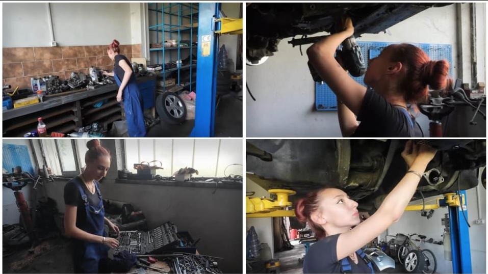 Bejta Šehić devojka koja voli da popravlja automobile.png
