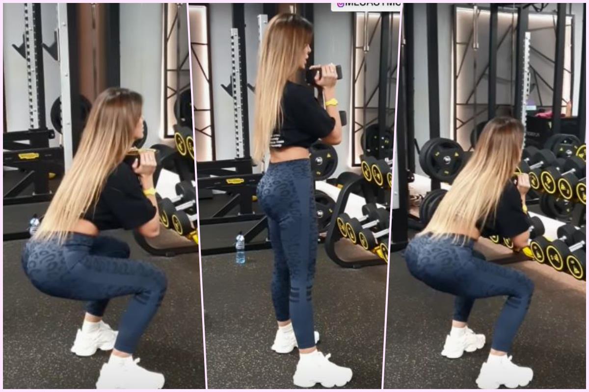 Jelena Radanović pozira u teretani