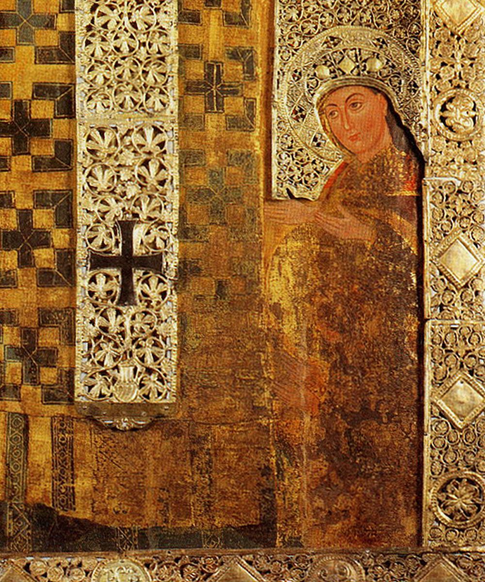 Marija Paleolog na ikoni Svetog Nikole koju je njen muž, 
kralj Stefan Dečanski poklonio crkvi u Bariju