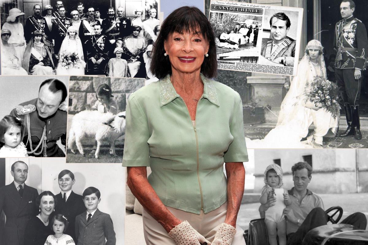 Jelisaveta Karađorđević i fotografije iz detinjstva, kolaž