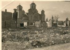 Tašmajdan posle nemačkog bombardovanja 1941.