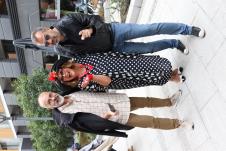 Vladimir Petrović (Boba iz Žikine dinastije), Vesna Čipčić (Frau Elza iz Žikine dinastije) i producent filma Povratak Žikine dinastije Milan Todorović